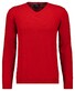Ragman V-Neck Supersoft Cotton Cashmere Knitted Elbow Patches Trui Aardbei