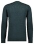 Ragman V-Neck Supersoft Cotton Cashmere Knitted Elbow Patches Trui Donker Groen Melange