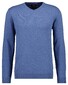 Ragman V-Neck Supersoft Cotton Cashmere Knitted Elbow Patches Trui Duivenblauw