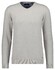 Ragman V-Neck Supersoft Cotton Cashmere Knitted Elbow Patches Trui Licht Grijs Melange
