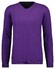 Ragman V-Neck Supersoft Cotton Cashmere Knitted Elbow Patches Trui Paars