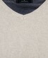 Ragman V-Neck Supersoft Cotton Cashmere Knitted Elbow Patches Trui Taupe