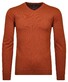 Ragman V-Neck Supersoft Cotton Cashmere Knitted Elbow Patches Trui Terra