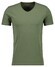 Ragman V-Neck Uni Color Body Fit Cotton Stretch T-Shirt Olive