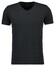 Ragman V-Neck Uni Color Body Fit Cotton Stretch T-Shirt Zwart