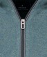 Ragman Zip Collar Cotton Cashmere Fine Texture Trui Donker Groen