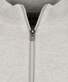 Ragman Zip Collar Cotton Cashmere Fine Texture Trui Licht Grijs