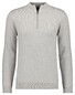 Ragman Zip Collar Cotton Cashmere Fine Texture Trui Licht Grijs
