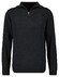 Ragman Zip Collar Knitted Cotton Cashmere Trui Antraciet