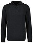 Ragman Zip Collar Knitted Cotton Cashmere Trui Antraciet