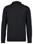 Ragman Zip Collar Knitted Cotton Cashmere Trui Antraciet