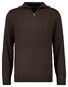 Ragman Zip Collar Knitted Cotton Cashmere Trui Bruin