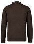 Ragman Zip Collar Knitted Cotton Cashmere Trui Bruin