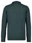 Ragman Zip Collar Knitted Cotton Cashmere Trui Donker Groen Melange