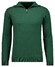 Ragman Zip Collar Knitted Cotton Cashmere Trui Donker Groen