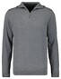 Ragman Zip Collar Knitted Cotton Cashmere Trui Grijs