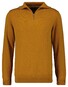 Ragman Zip Collar Knitted Cotton Cashmere Trui Pumpkin
