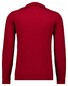Ragman Zip Collar Knitted Cotton Cashmere Trui Rood