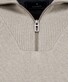 Ragman Zip Collar Knitted Cotton Cashmere Trui Taupe