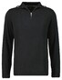Ragman Zip Collar Knitted Cotton Cashmere Trui Zwart