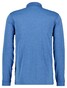 Ragman Zipper Softknit Polo Longsleeve Breast Pocket Aqua