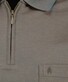 Ragman Zipper Softknit Polo Longsleeve Breast Pocket Donker Taupe