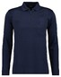 Ragman Zipper Softknit Polo Longsleeve Breast Pocket Marine