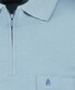 Ragman Zipper Softknit Polo Longsleeve Breast Pocket Mint