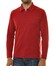 Ragman Zipper Softknit Polo Longsleeve Breast Pocket Polo Aardbei