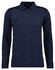 Ragman Zipper Softknit Polo Longsleeve Breast Pocket Polo Marine