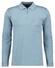 Ragman Zipper Softknit Polo Longsleeve Breast Pocket Polo Mint