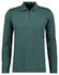 Ragman Zipper Softknit Polo Longsleeve Breast Pocket Polo Mosgroen