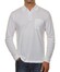 Ragman Zipper Softknit Polo Longsleeve Breast Pocket Polo Wit