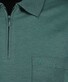 Ragman Zipper Softknit Polo Longsleeve Breast Pocket Poloshirt Moss Green