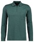 Ragman Zipper Softknit Polo Longsleeve Breast Pocket Poloshirt Moss Green