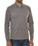 Ragman Zipper Softknit Polo Longsleeve Breast Pocket Poloshirt Silver