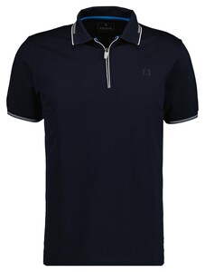 Ragman Zipper Tipping Keep Dry Finish Polo Donker Blauw