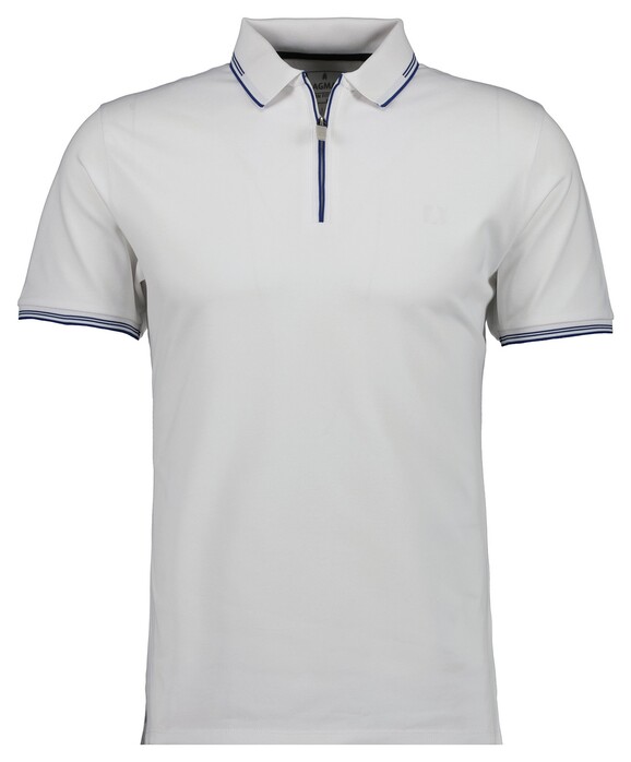 Ragman Zipper Tipping Keep Dry Finish Polo Wit
