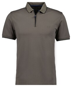 Ragman Zipper Tipping Keep Dry Finish Poloshirt Mocca