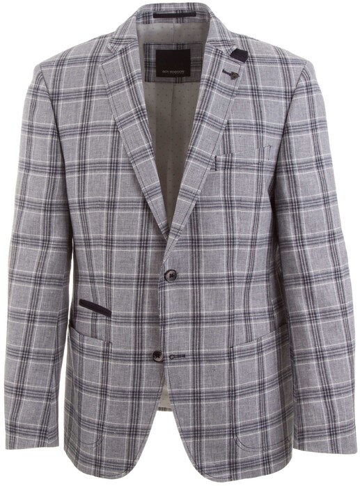 Roy Robson Contrast Check Colbert Midden Blauw