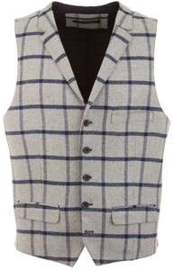 Roy Robson Contrast Check Gilet Grijs