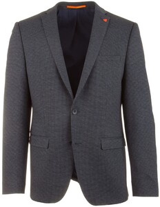 Roy Robson Fine Faux Check Colbert Midden Blauw