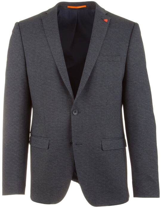 Roy Robson Fine Faux Check Colbert Midden Blauw