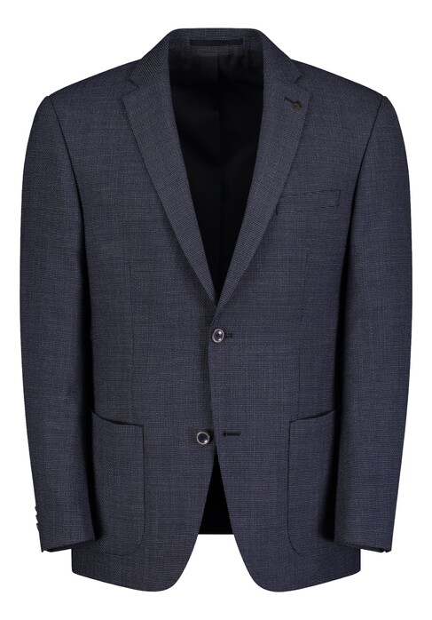 Roy Robson Fine Structure Blend Blazer Colbert Donker Blauw