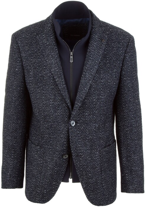 Roy Robson Hybrid Vague Herringbone Jacket Dark Evening Blue