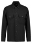 Roy Robson Large Buttons Double Chest Pocket Overshirt Zwart