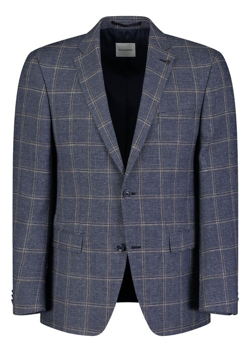 Roy Robson Leisure Mix Check Colbert Blauw