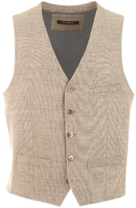Roy Robson Linen Blend Fine Structure Waistcoat Sand