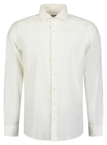 Roy Robson Mélange Color Cotton Linen Shirt White
