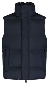 Roy Robson Padded Two-Way Zip Button Collar Closure Body-Warmer Dark Evening Blue